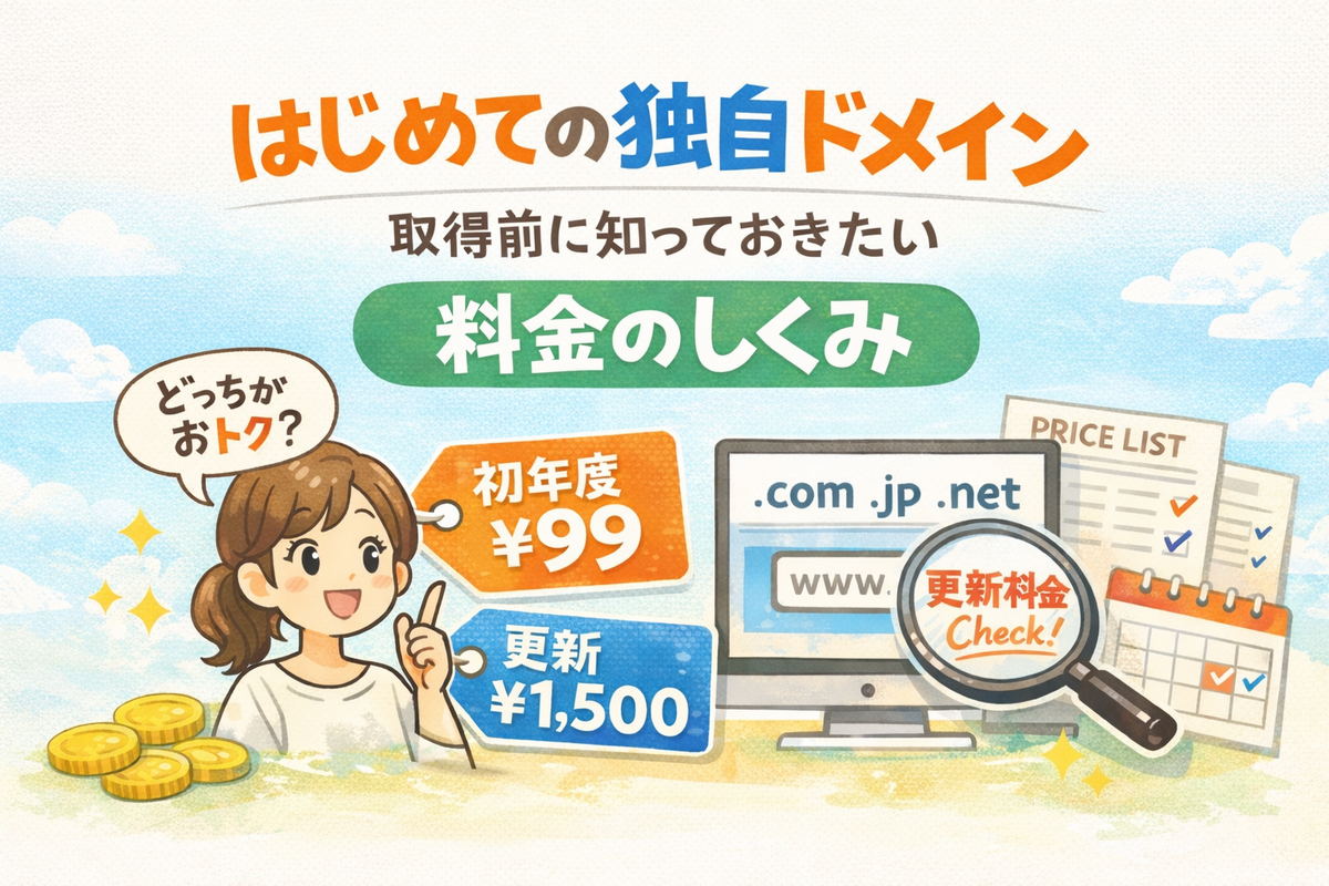 はじめての独自ドメイン｜取得前に知っておきたい料金のしくみ