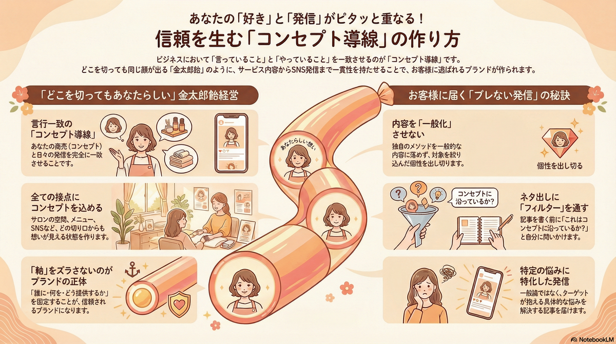 コンセプト導線：発信とコンセプトをつなぐ導線