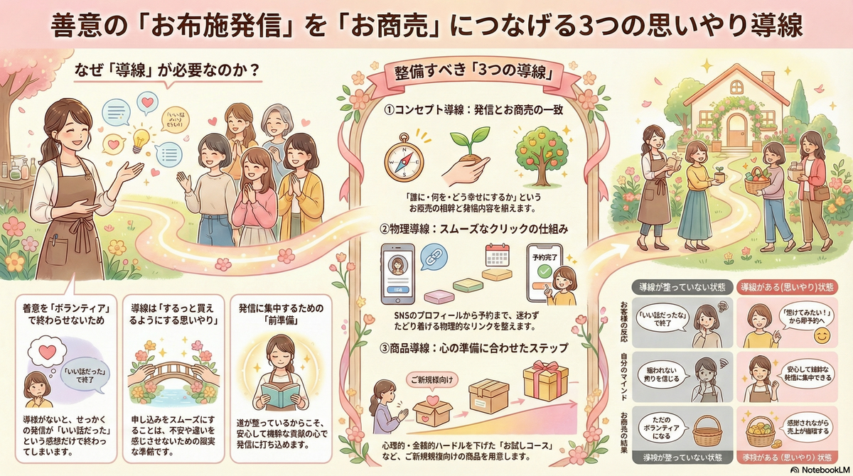 お布施をボランティアで終わらせないための3つの導線