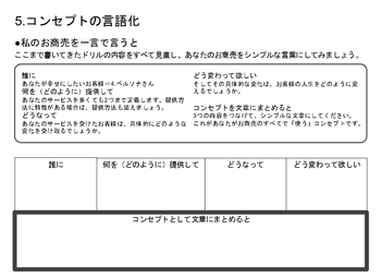 コンセプトの言語化 〜私のお商売を一言で言うと〜