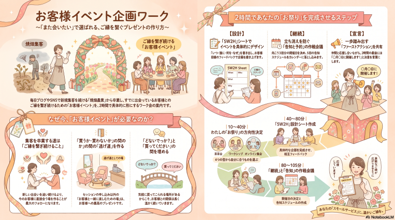 【6名】お客様イベント企画ワーク【ホム育気づきサロン】